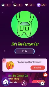 Horror Cartoon cat - Piano til screenshot 0