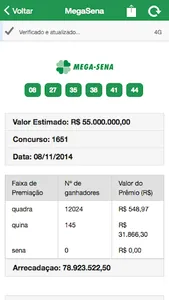 Loterias Resultados screenshot 1