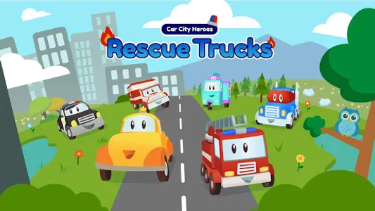 Car City Heroes: Rescue Trucks screenshot 0