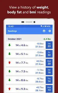 Weight Tracker screenshot 2