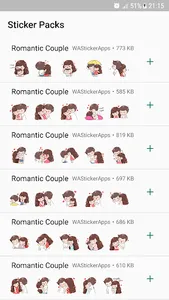 Romantic Couple Stickers - WAS screenshot 0