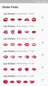 Lips Stickers - WAStickerApps screenshot 0