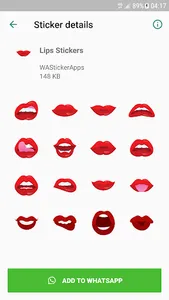 Lips Stickers - WAStickerApps screenshot 1