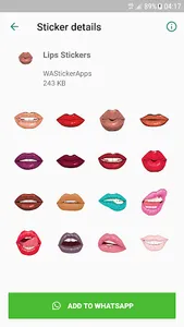 Lips Stickers - WAStickerApps screenshot 2