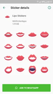 Lips Stickers - WAStickerApps screenshot 4