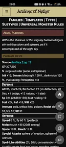 Pathfinder 1e Nethys Browser screenshot 4