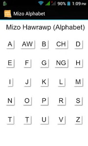 Mizo Alphabet screenshot 0