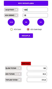 KDV Hesaplayıcı Pratik screenshot 2