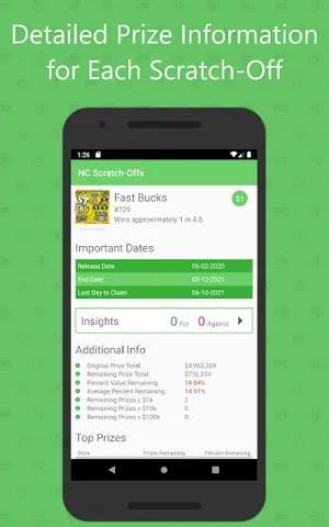 Scratcher Guide for NC Lottery screenshot 1
