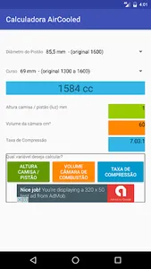 Calculadora AirCooled screenshot 0
