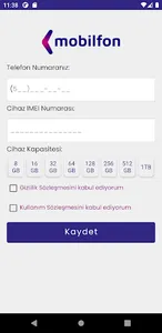 Mobilfon screenshot 1