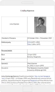 List of heads of state of Tanz screenshot 11