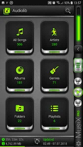 MusiX Hi-Fi Green Skin for mus screenshot 2