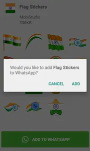 Indian Flag WAStickersApp screenshot 1