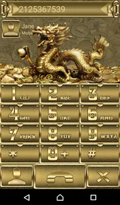 Gold Lucky Charm Dialer theme screenshot 0