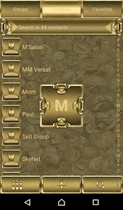 Gold Lucky Charm Dialer theme screenshot 1