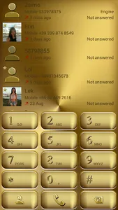 Dialer Theme Solid Gold drupe screenshot 0