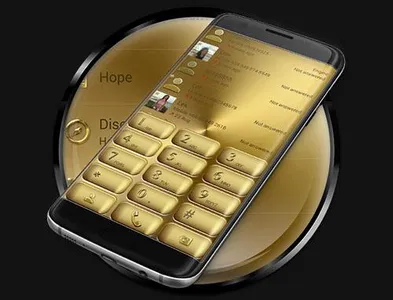 Dialer Theme Solid Gold drupe screenshot 4