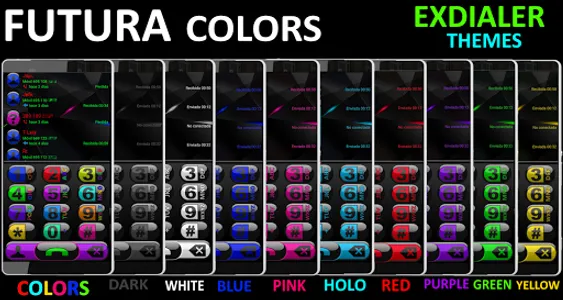 THEME FUTURA PURPLE EXDIALER screenshot 1