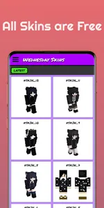 Wednesday Addams Skin for MCPE screenshot 0