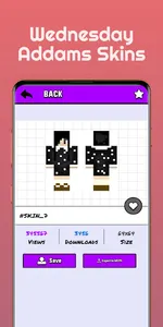 Wednesday Addams Skin for MCPE screenshot 1