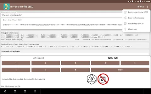 BIP-39 Coin-flip for crypto screenshot 7