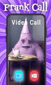 Grimace monster video call screenshot 0