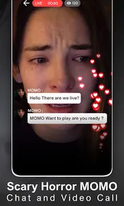 Scary MOMO Chat And Video Call screenshot 1