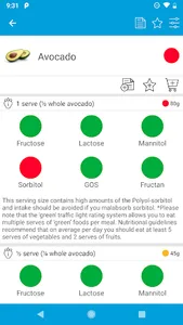 Monash University FODMAP diet screenshot 3