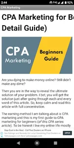 CPA Marketing For Beginners Gu screenshot 0