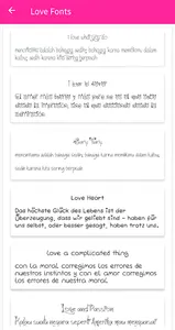 Love Fonts for FlipFont screenshot 1