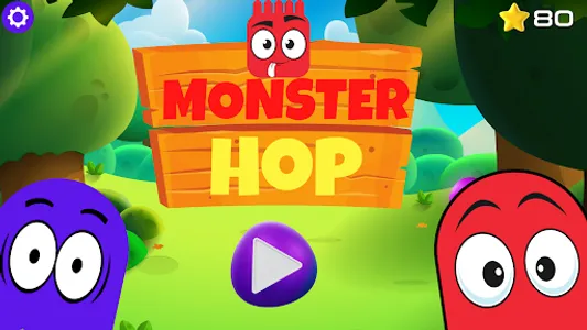 Monster Hop Cartoon Kid Puzzle screenshot 0