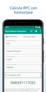 Calculadora de Impuestos screenshot 2