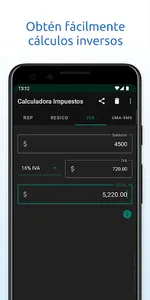 Calculadora de Impuestos screenshot 5