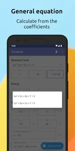 Parabola Equation screenshot 2