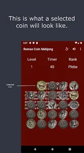 Roman Coin Mahjong screenshot 2