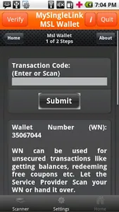MSL Wallet screenshot 1