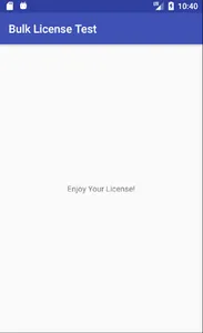 Bulk License Test App screenshot 0