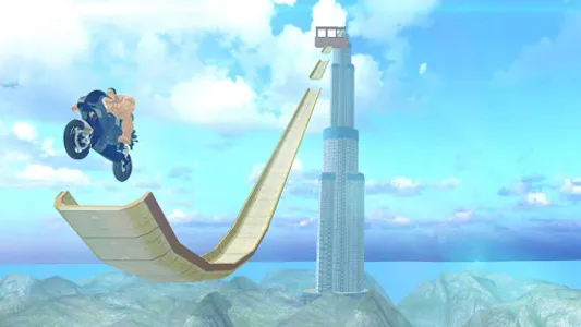 Super Hero Bike Mega Ramp screenshot 0