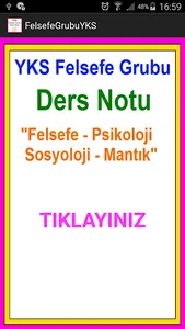 YKS Felsefe Grubu Ders Notu screenshot 0