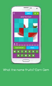 Fruit Name : Win Gems Quiz screenshot 0
