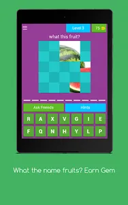 Fruit Name : Win Gems Quiz screenshot 10