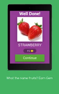 Fruit Name : Win Gems Quiz screenshot 14