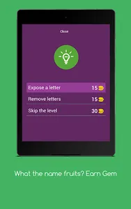 Fruit Name : Win Gems Quiz screenshot 18