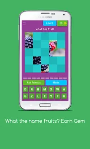 Fruit Name : Win Gems Quiz screenshot 2