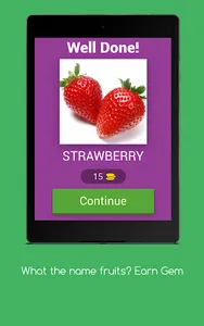 Fruit Name : Win Gems Quiz screenshot 8
