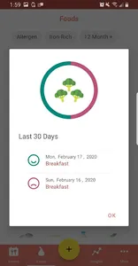 Nuttri Share: Log solid foods  screenshot 2