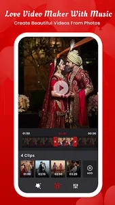 Love Photo Video Maker With Mu screenshot 1