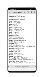 Muslim Names and Meanings screenshot 1