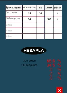 Kumaşta İplik Gider Oranlarını screenshot 1